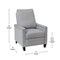 Flash Furniture Light Gray Push Back Recliner - Accent Nail Trim BO-BS7003-LGY-GG - alternate 5